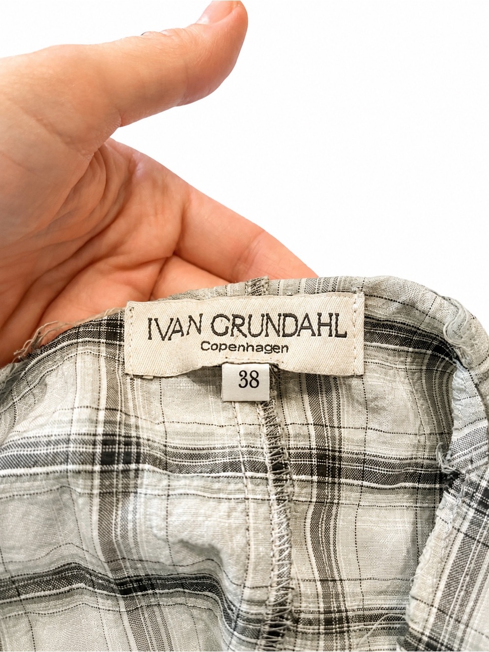 Ivan Grundahl Runway RSS2010 Plaid Deconstructed Asymmetric Langenlook Top 38/S - Picture 2 of 9
